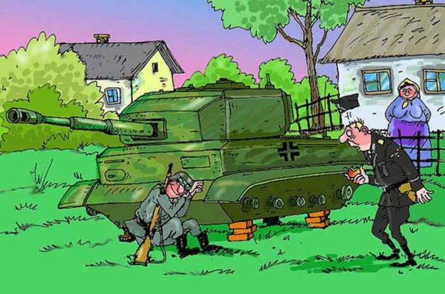 Прикольные и смешные картинки ко Дню танкиста (35 картинок)