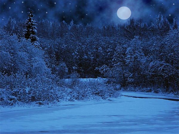 Зимняя ночь картинки